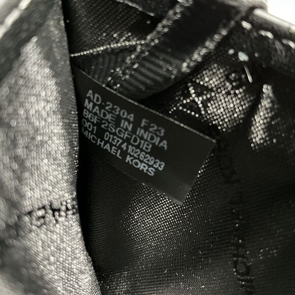 Michael Kors Card Holder With Matching Key Ring Black Monogrammed Jet Set - Picture 8 of 9